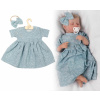 Mušelínové šatôčky + čelenka 2-dielna sada Dino, Baby Nellys, mätové 92 (18-24m)