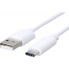 Kabel C-TECH USB 2.0 AM na Type-C kabel (AM/CM), 1m, bílý CB-USB2C-10W