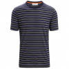 Pánske tričko Merino Blend Wave SS Tee Stripe Icebreaker Loden veľkosti oblečenia M