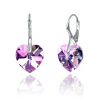 Stříbrné náušnice SRDCE 14mm se Swarovski® Crystals Vitrail LightLSW095E