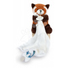 Plyšová panda so šnúrkou na cumlík Red Panda Unicef Collection Doudou et Compagnie v darčekovom balení červená 12 cm od 0 mes