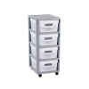 CURVER Infinity skrinka s bodkami 4x 11 l, biela