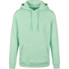 BUILD YOUR BRAND BY 011 / Pánska mikina s kapucňou z ťažkej bavlny - neo mint 5XL