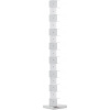 Policový regál Ptolomeo so strieborným podstavcom 215 cm biely