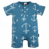 Dojčensky overal - PAJACYK POLSKA 68 Biela, modrá (Clown Rampers Baby Blue Sea Anchors 68)
