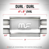 MagnaFlow 11379 tlumič výfuku dual 63,5 mm (MagnaFlow #11379 Satin Stainless Steel Mufflers)