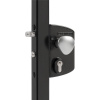 LOCINOX LEKQ 9005 - komplet zámkovej krabice pre profil 30 až 50 mm, s funkciou otvárače, Fail Open, pre krídlové bránky, čierny