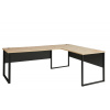 Szynaka, BURGON 72 kancelársky stôl, dub Artisan / grafit kov,MDF
