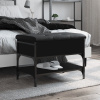 Lavička na topánky čierna 62x42x45 cm kompozitné drevo-ForU-835187