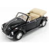 Volkswagen Beetle Cabriolet Open 1:24 Welly čierna