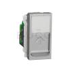 Schneider Electric Unica Dátová zásuvka 1xRJ45 Kat.5e UTP, 1 modul, Aluminium
