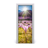 Fototapeta na dvere samolepiace Krókusy v horách 75x205
