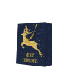 Darčeková taška vianočná 26,5x13x33,5 cm Gold Deer PREMIUM