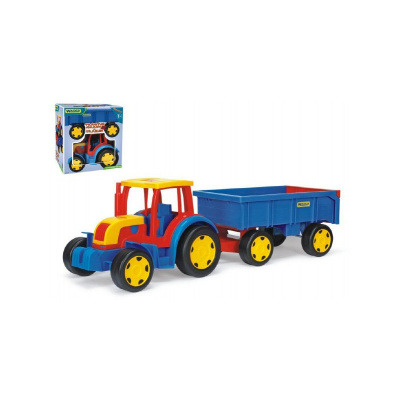 WADER Traktor Gigant s vlekom plast 102cm v krabici Wader