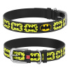 WAU DOG Kožený obojok Batman DC COMICS čierny Obvod krku: 18-24 cm, širka: 9 mm