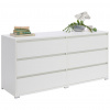 Carryhome ŠIROKÁ KOMODA, biela, 160/79/48 cm - Obývacie zostavy - 000003003407