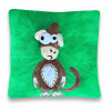 Detský plyšový vankúš 3D opice 25x25 cm, zelený