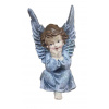 MAKRO - Anjel modrý dekorácia, 8x16cm