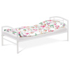 Autronic, Posteľ, 90x200, s roštom, kovová, biela, BED-1900 WT