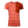 Ortovox 185 ROCK'N'WOOL SHORT SLEEVE W coral S; Červená triko