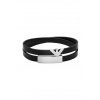 Emporio Armani náramok pánsky kožený Eagle Logo EGS3311040 čierna ONE SIZE
