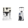 Rancilio Silvia PRO X, white + Eureka Atom Specialty 65, chrome
