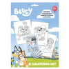 BLUEY KREATÍVNA SÚPRAVA S PASTELKAMI, OMAĽOVÁNKA + NÁLEPKY