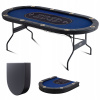 VEVOR Pokerový stôl 214x107x76 cm Skladací nerezový domček pre 10 hráčov
