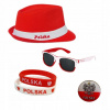 SET KIBICA PÁNSKY TRILBY OKULIARE WPINKA NÁRAMKY REPREZENTÁCIE POĽSKÝ 5 EL