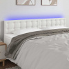 VidaXL Čelo postele biele 160x5x78/88 cm umelá koža - Biela - 114870-193631