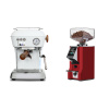 Ascaso Dream PID, Cloud White + Eureka Mignon Specialita Smart, CR ferrari red