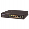 Planet FSD-604HP, PoE switch 4x PoE 802.3at 60W+ 2x 100Base-TX,VLAN,extend mód 10Mb/s do 250m, fanless,ESD (FSD-604HP)