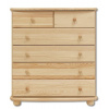 Casarredo DK-154 komoda so 6 zásuvkami Morenie jelša