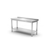 Nástenný stôl s policou – priskrutkovaný, hĺbka 600 mm, HENDI, Kitchen Line, 1200x600x(H)850mm