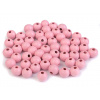 Drevené korálky Ø8 mm - ružová sv. (500 g)