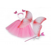 Karnevalový kostým - motýlí víla Varianta: 11 růžová světlá, Balení: 1 sada