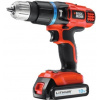 BLACK+DECKER Aku príklepová dvojprevodová vŕtačka s bezuhlíkovým motorom 18V BL188KB