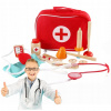 DREVENÁ sada malého LEKÁRA MEDCARE V KUFRÍKU + DOPLNKY, DOKTOR