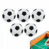 Loptičky piłki do piłkarzyków sada 5 ks čierno-biele 32 mm pevné lopty