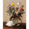 Zuty Diamantové maľovanie ZÁTIŠIE S KVETMI A ŠÁLKOU HENRI FANTIN-LATOUR 40x50 cm vypnuté plátno na rám
