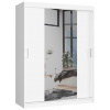 Akord Šatníková skriňa posuvná 150 cm CLP so zrkadlom BIELA
