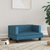 Pelech pre psa modrý 60x40x30 cm zamat-ForU-171906