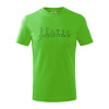 Šachové figúrky v rade - obrys - Tričko detské bavlnené - 122 cm/6 rokov ( Apple Green )