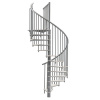 Minka STAIRS Kombinované točité schodisko Switch biela/sivá pr. 160 cm