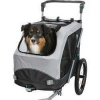 Vozík za bicykel s funkciou rýchleho skladania M 63 x 95 x 90/132 cm, nosnosť max. 22 kg, sivý