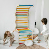 BusyKids Drevené domáce rebriny s hrazdou dúhové