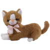 Beppe Plyšová hračka hnedá mačka Flico s mašľou 34 cm
