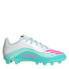 adidas F50 Club Juniors Firm Ground Football Boots Wht/Pink/Blue 5 (38)