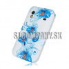 Silikónový obal Samsung Galaxy Ace – Blossoms – modrá