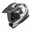 Moto přilba SCORPION ADF-9000 AIR FEAT matná bílo/černo/červená - Velikost XXL